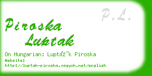 piroska luptak business card